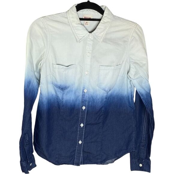 Western Button Up Blue White Two-Tone by Mossimo Size SP - Picture 1 of 8